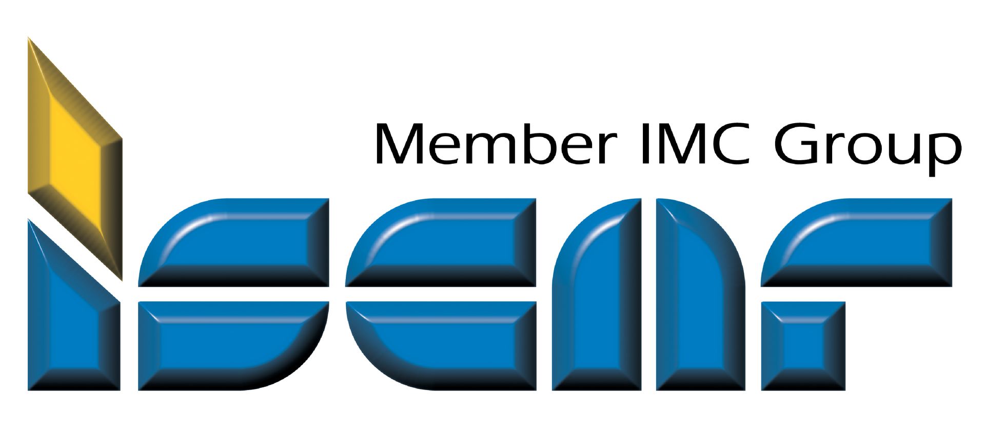 Logo ISEM avec lettrage bleu et accent jaune, mentionnant « Membre du groupe IMC »