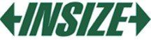 Logo vert « INSIZE » avec des flèches des deux côtés