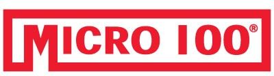 Logo MICRO 100 en rouge sur fond blanc