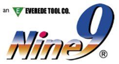 Logo Nine 9 d'Everede Tool Co. en noir, orange, bleu et vert