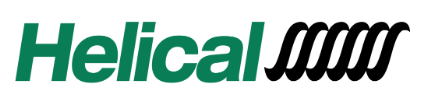 Logo hélicoïdal vert et noir avec une spirale noire stylisée