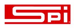 Logo SPI rouge dans un rectangle blanc à bordure rouge.