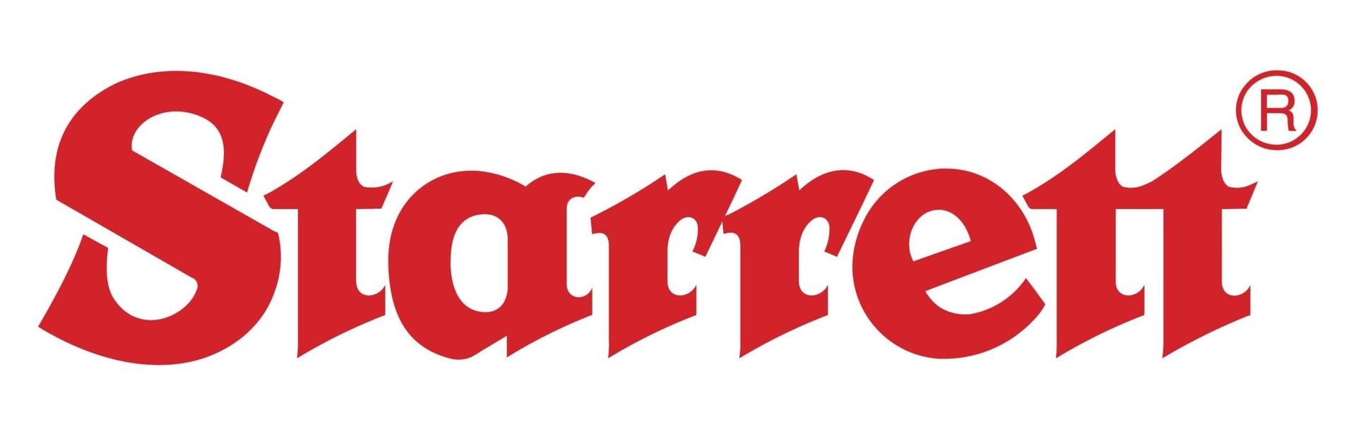 Logo Starrett en caractères rouges à empattement sur fond blanc