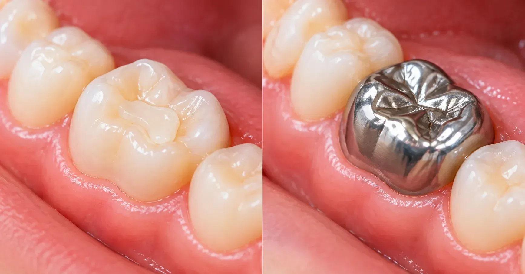 Baby tooth crown vs filling for children