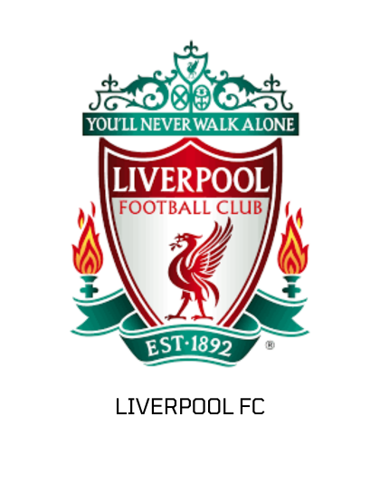 The logo for the liverpool football club is shown on a white background