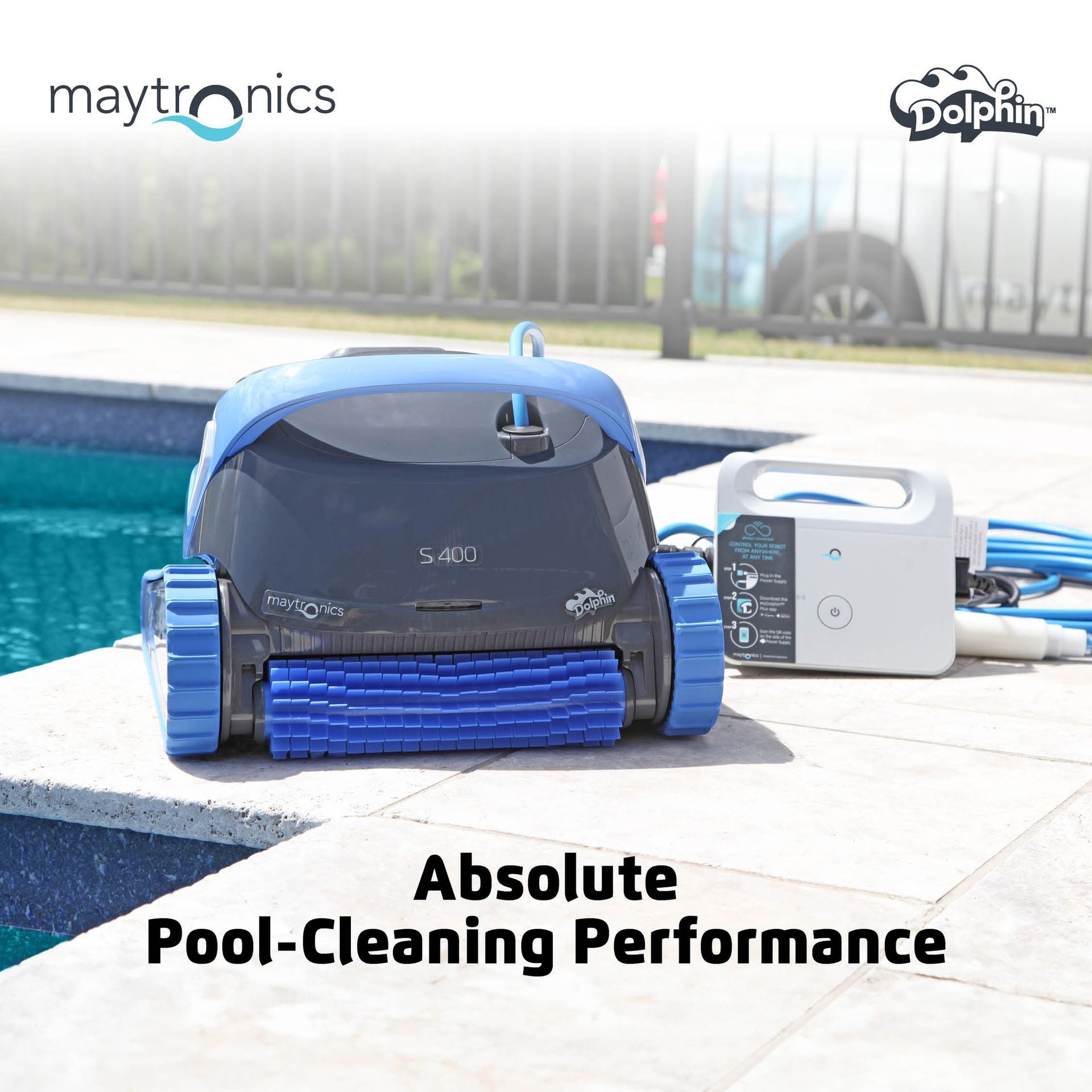 A Blue and Black Robotic Pool Cleaner — Manning Pools, Rubber & Foam In Old Bar, NSW