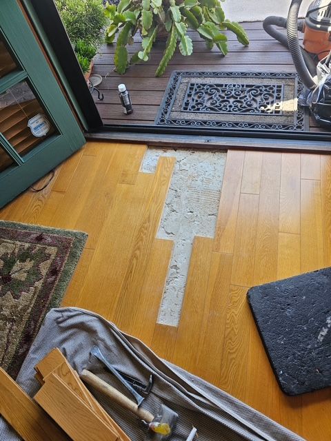 Professional hardwood floorboard replacement in San Diego County