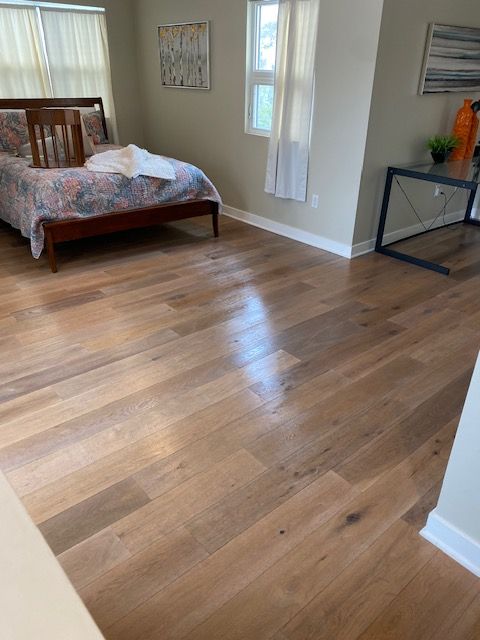 Custom hardwood flooring color restoration in Southern California