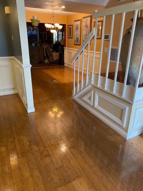 San Diego County hardwood flooring staining project