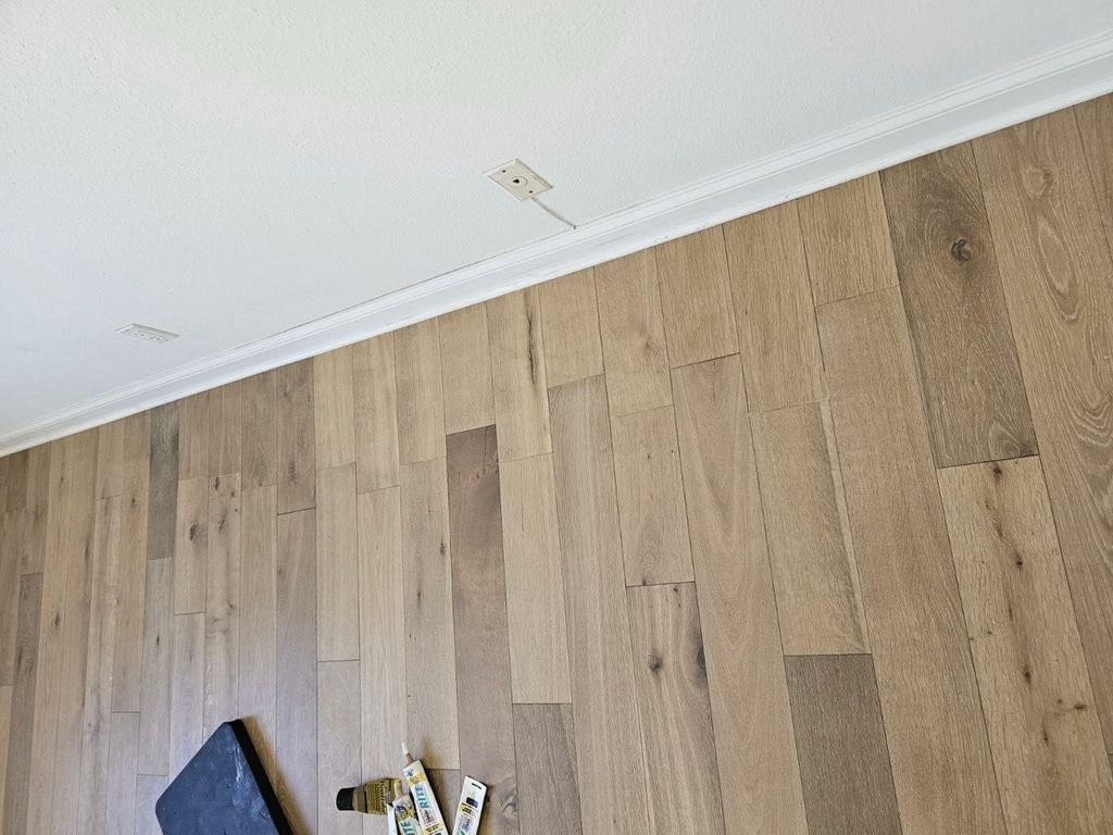 hardwood floor repair after work was completed