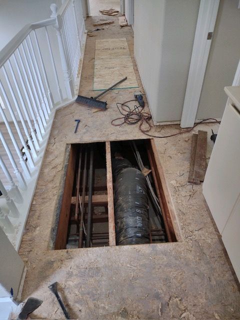 Detailed flooring repair and restoration workmanship