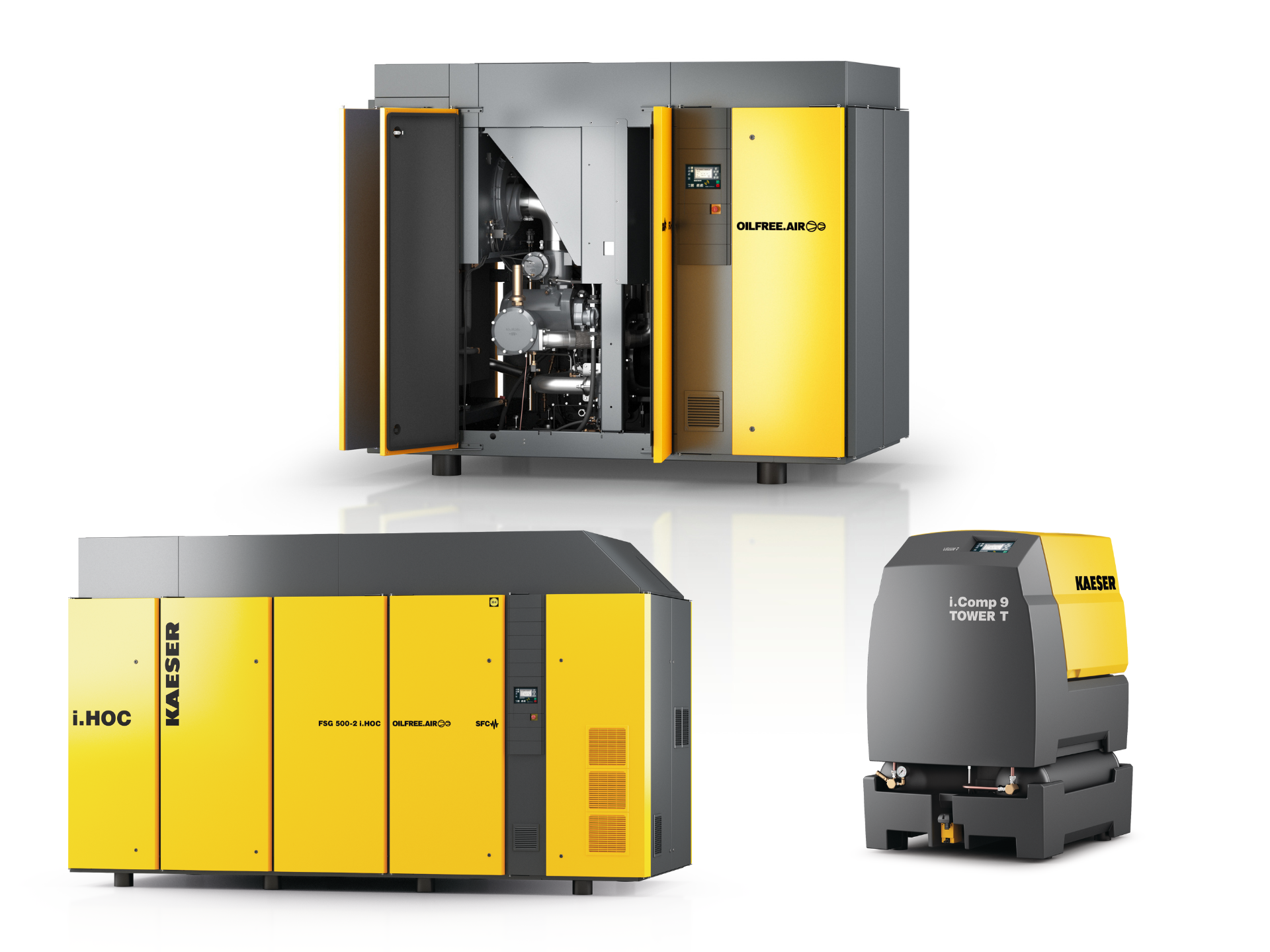 Range of Kaeser oil-free compressors