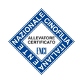 A blue and white logo for nazionale cinofilia