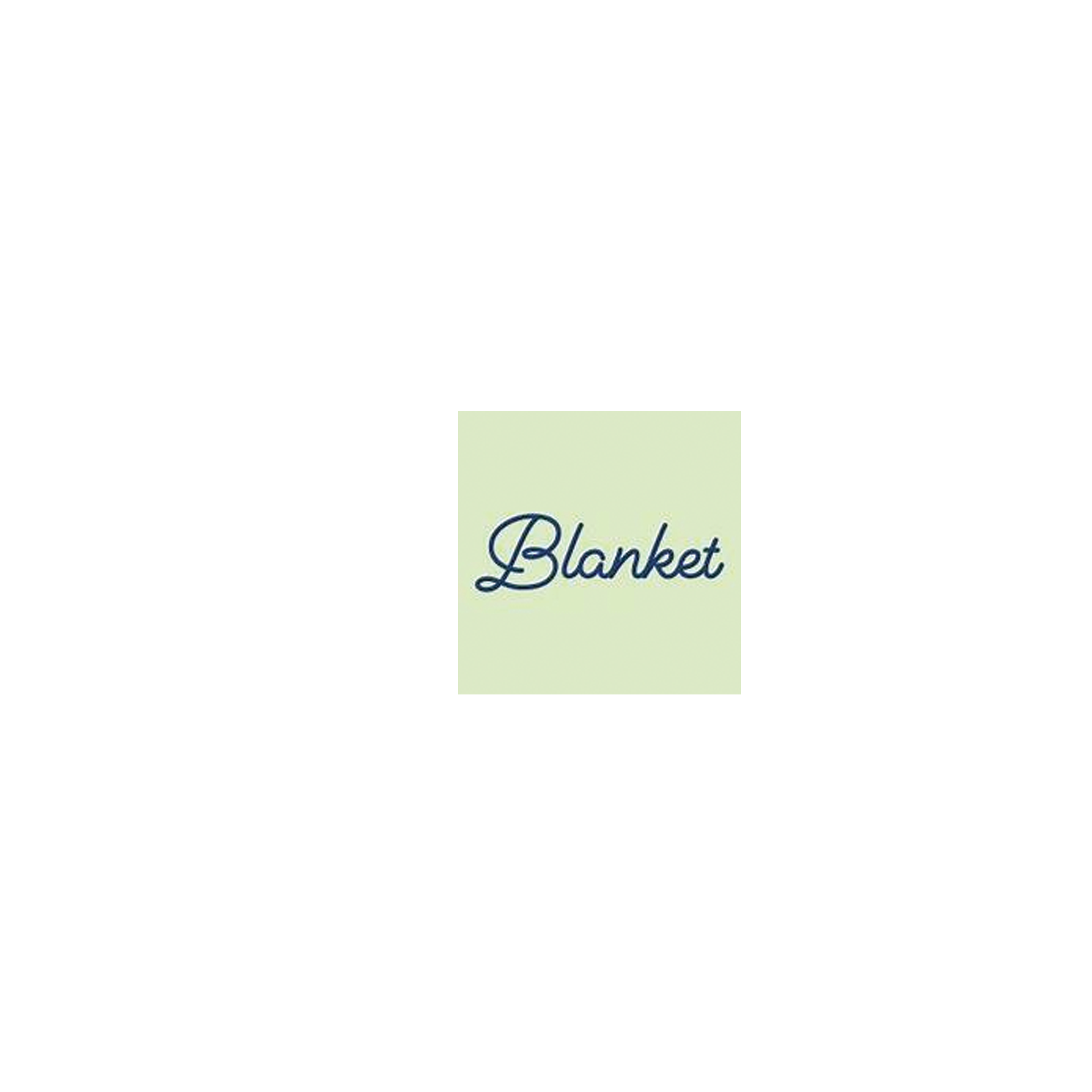 A white square with the word blanket written on it.