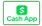 Green “Cash App” logo on a white background