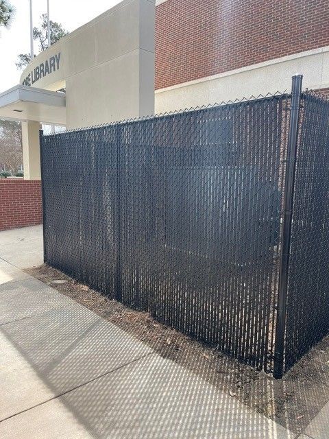 Black chain-link fence
