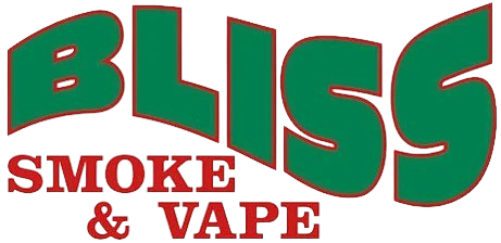 Logo for Bliss Smoke & Vape in green and red text