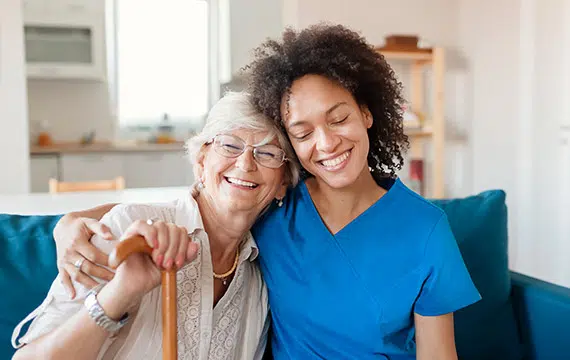 patient with caregiver