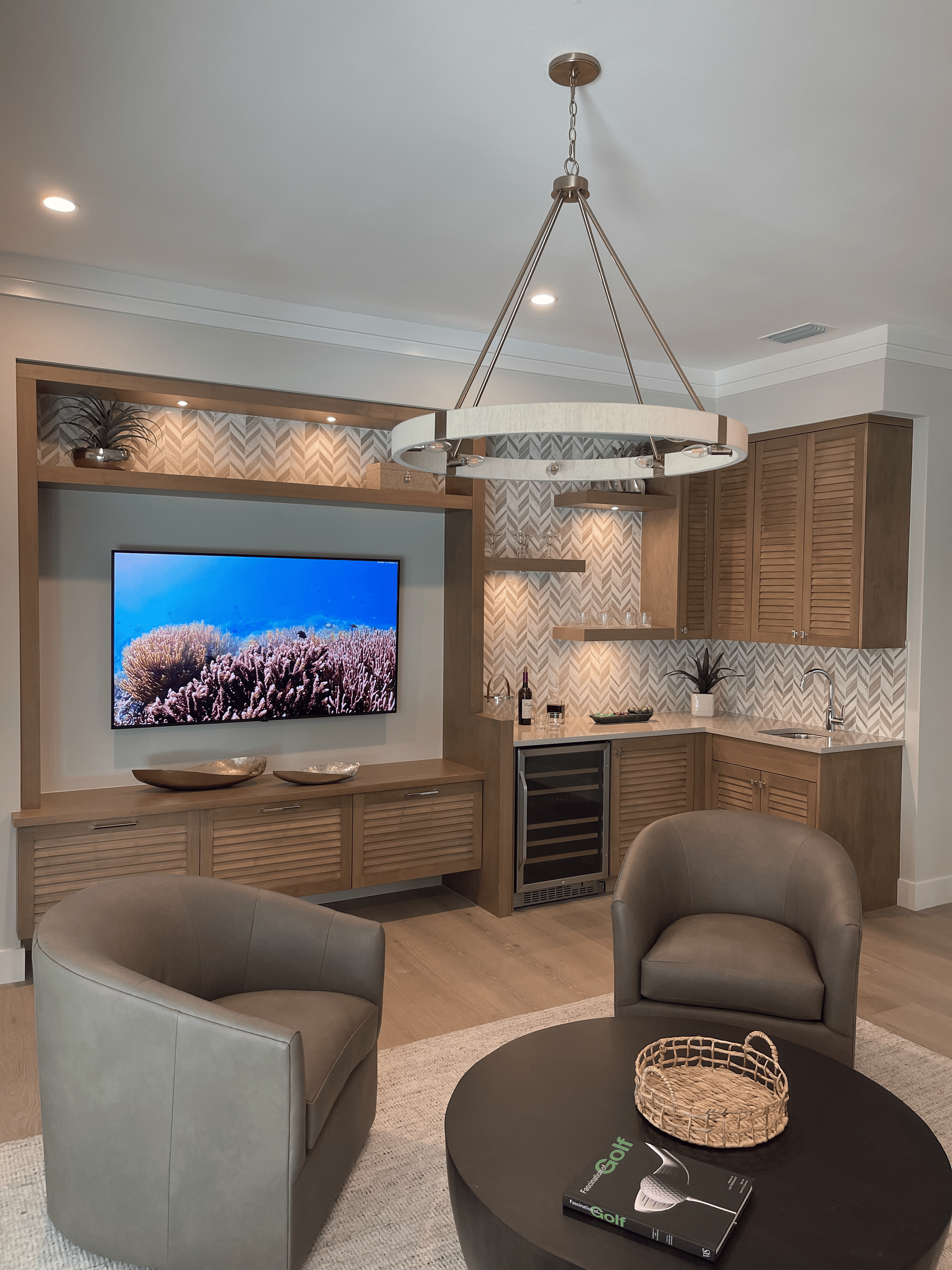 Living room with wet bar Living room with wet bar