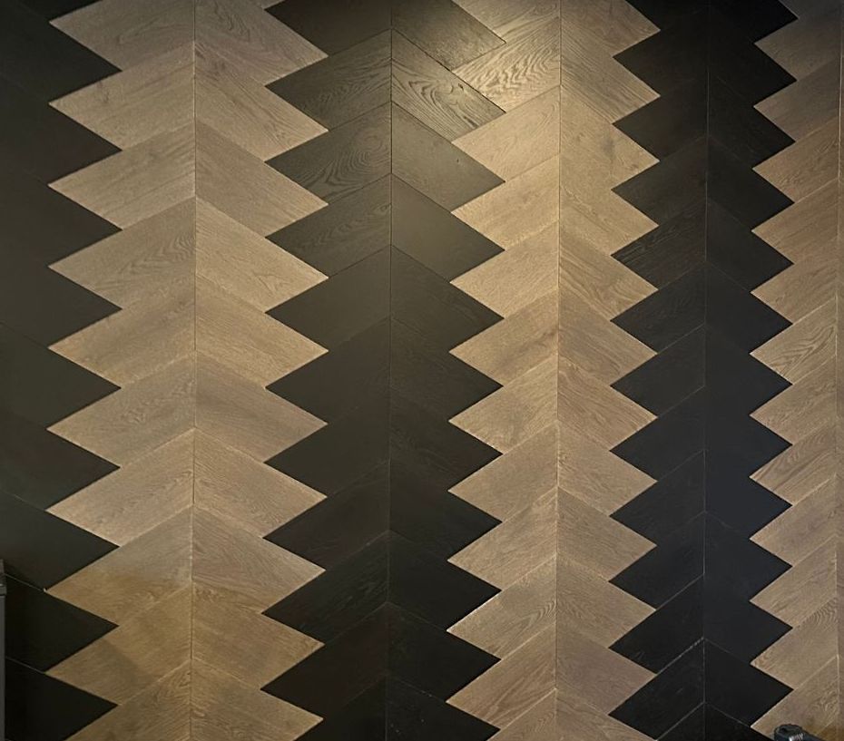 Custom two-tone geometric pattern