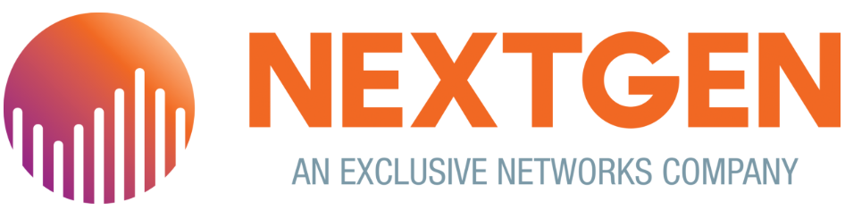 NextGen logo with orange striped circle icon and “NEXTGEN” text in orange, plus “An Exclusive Networks Company” tagline