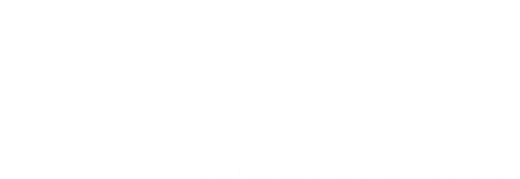 Strawther & White Funeral Home logo with open book icon and white script text on