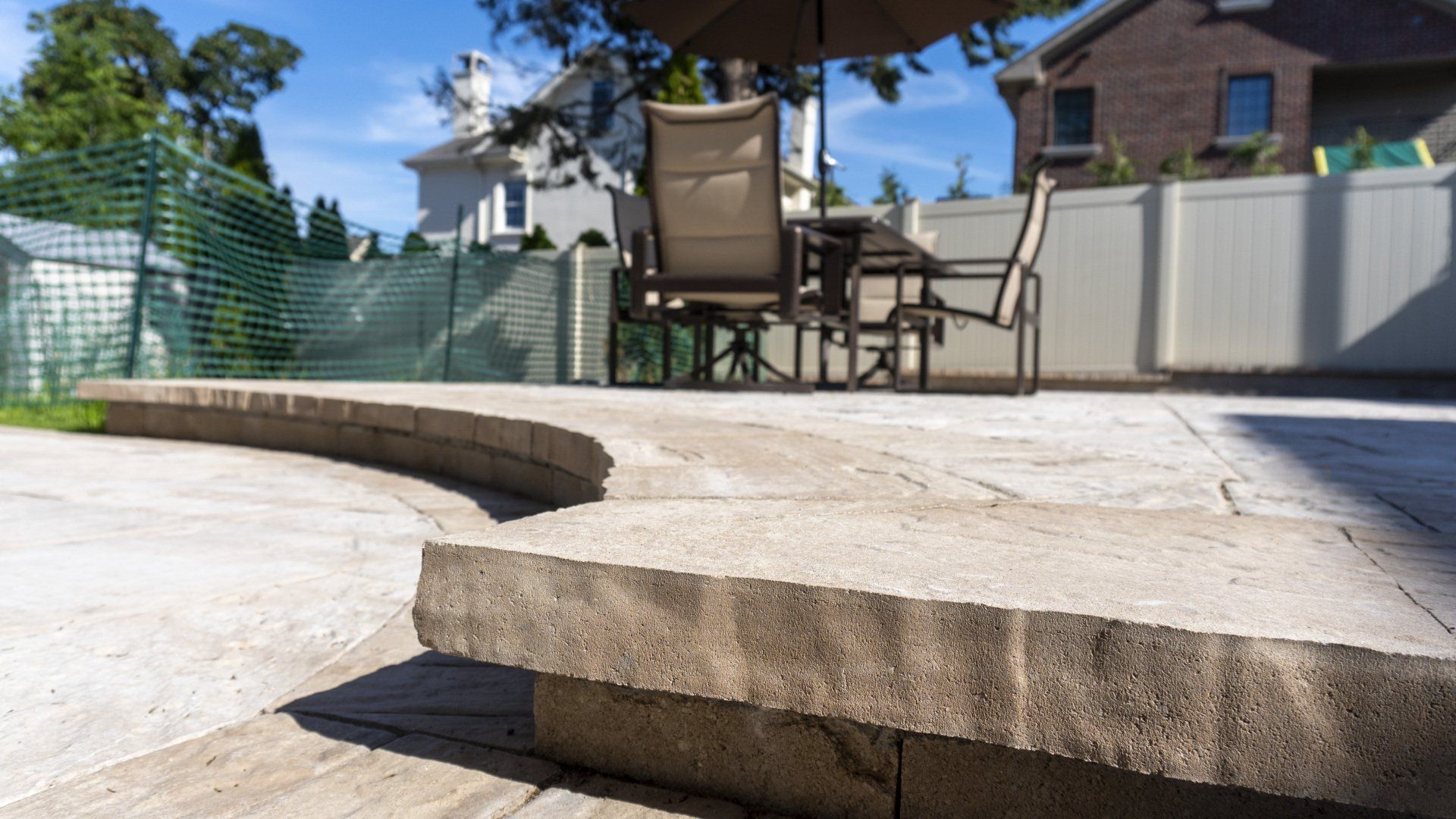 Set Of Chairs With Umbrella — Queens, NY — Dean Masonry Supply