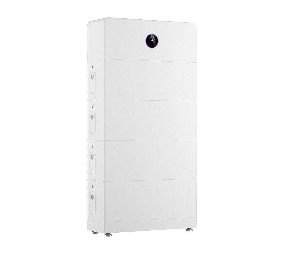 A tall, white, modular residential energy storage battery unit with a circular display panel on the front — JPower Energy in Kamerunga, QLD