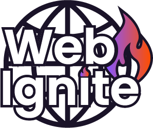 Web Ignite logo: globe with “Web Ignite” text and flame graphic.