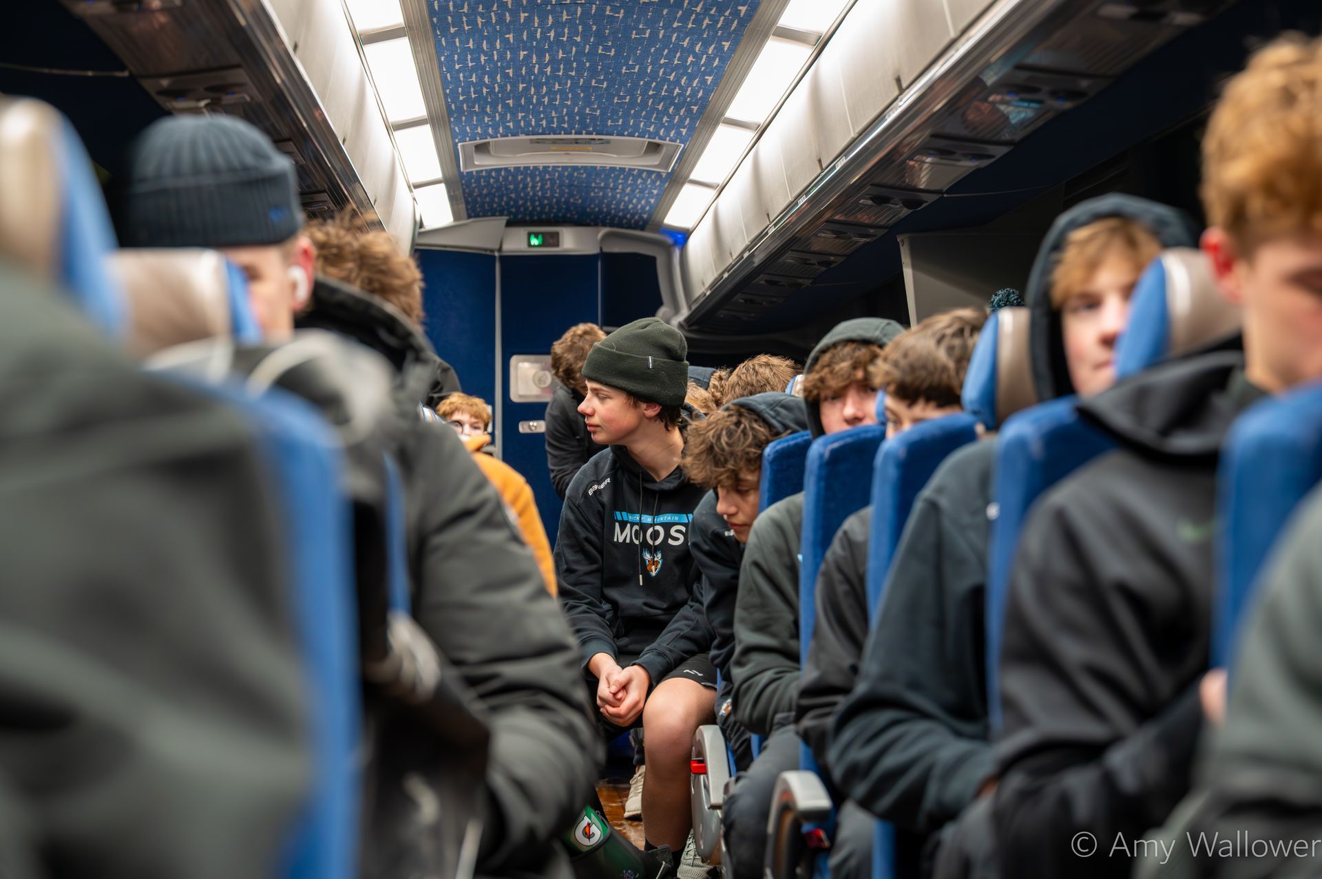 Moose players loaded on the bus