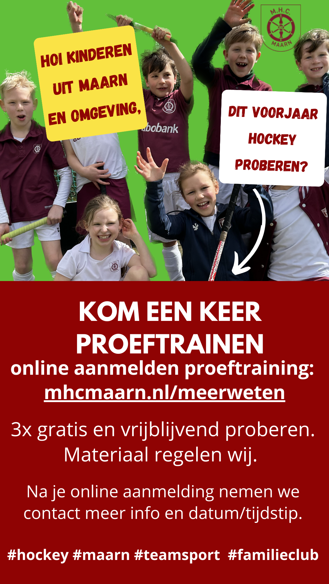 Ga naar het online formulier om aan te melden Aanmelden voor proeftrainen
