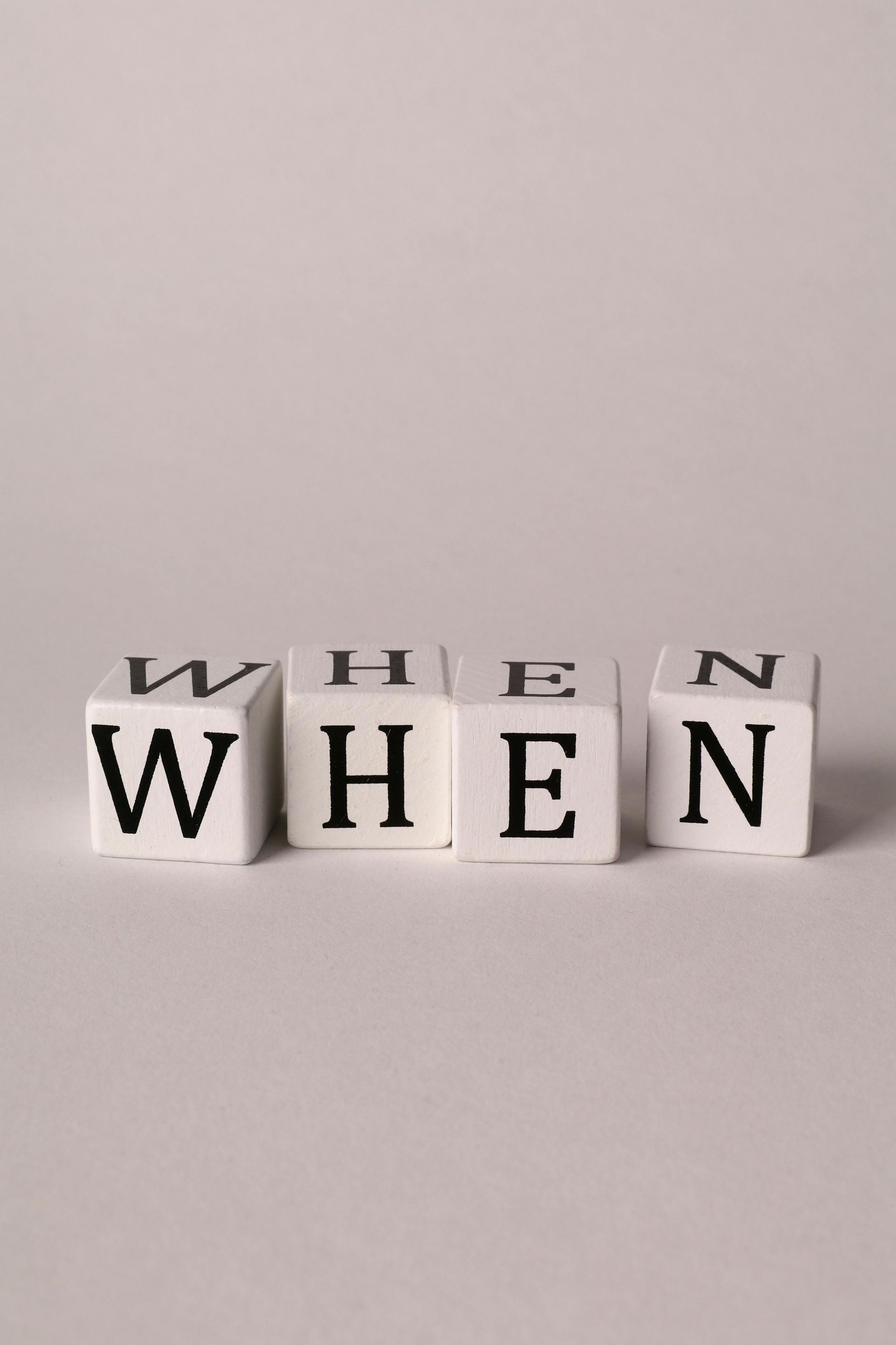 White blocks spelling 