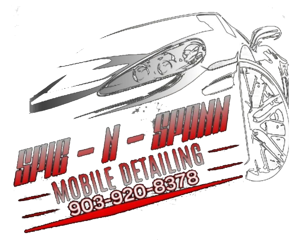 Logo for "BWB-N-SPINN" Mobile Detailing featuring a stylized car and phone number 903-920-8378.