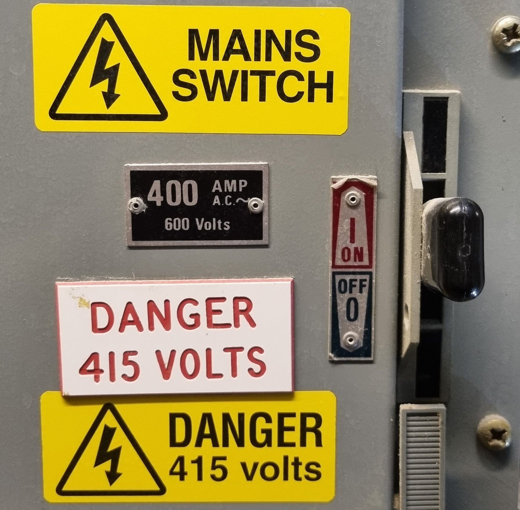 Electrical Main Switch powering a commercial building