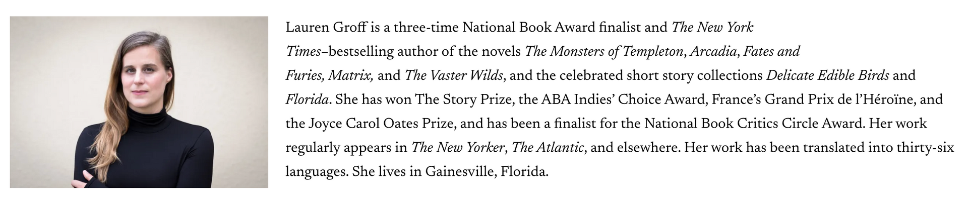 Lauren Groff Author