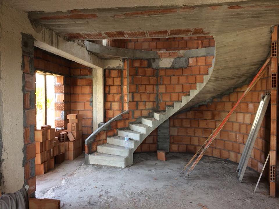 interni villino in costruzione