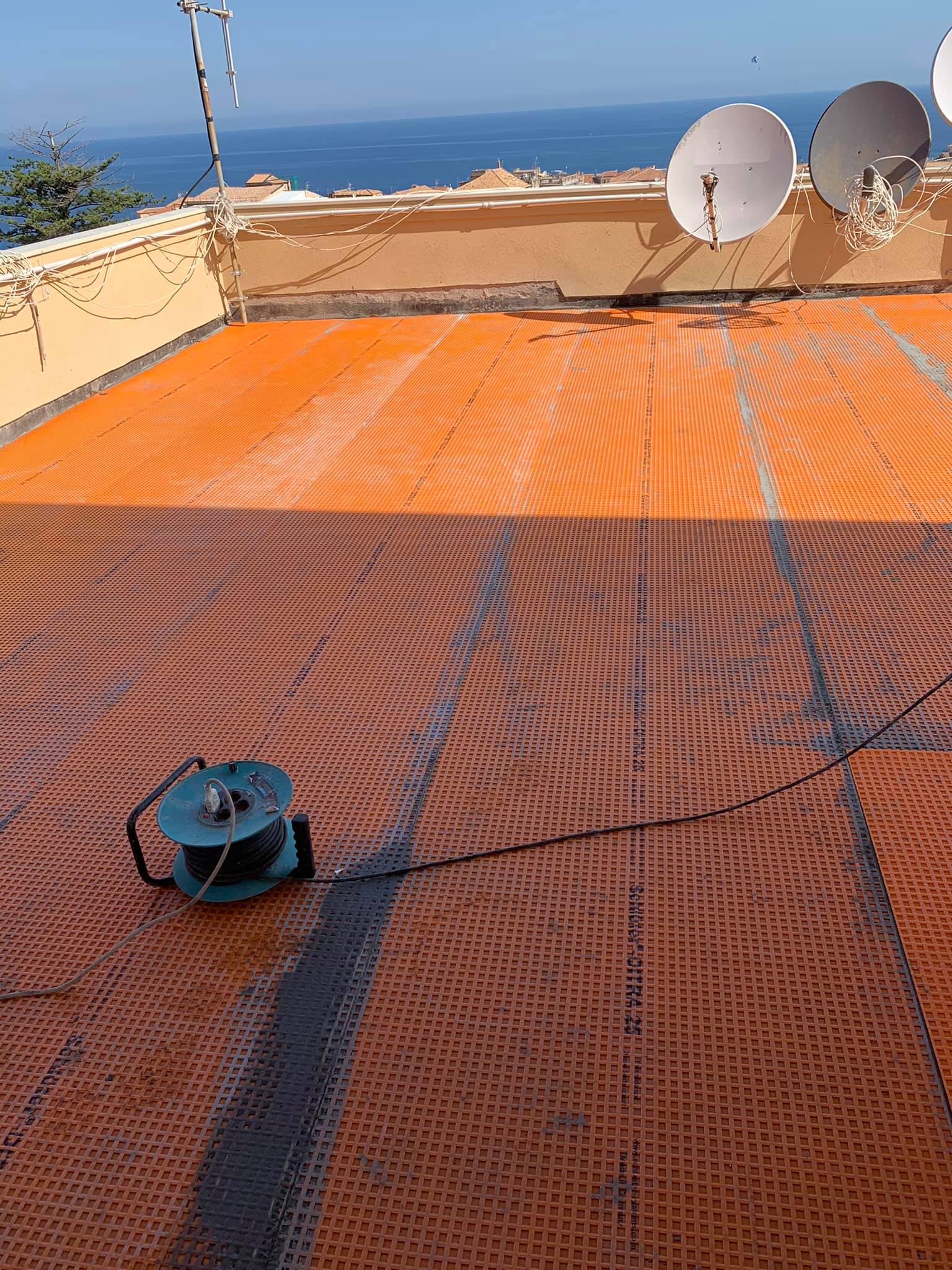impermeabilizzazione in un terrazzo