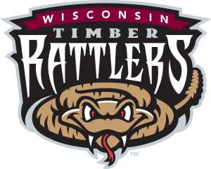 Wisconsin timber rattlers logo with a snake on it