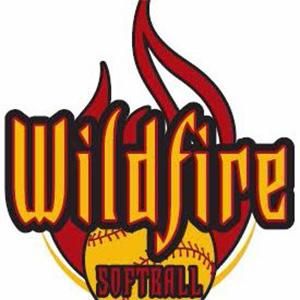 A logo for a softball team called wildfire softball