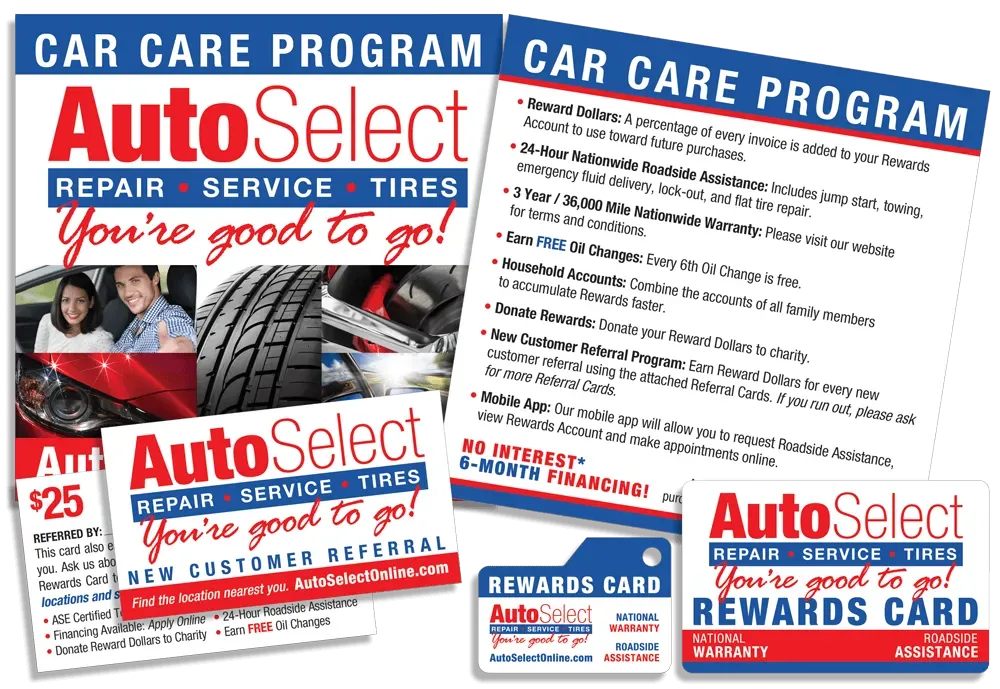 A car care program from autoselect repair service and tires