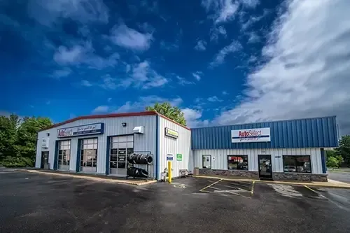 A picture of a tire shop and a tire store.