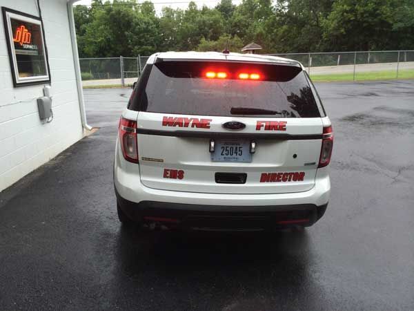 White SUV with 