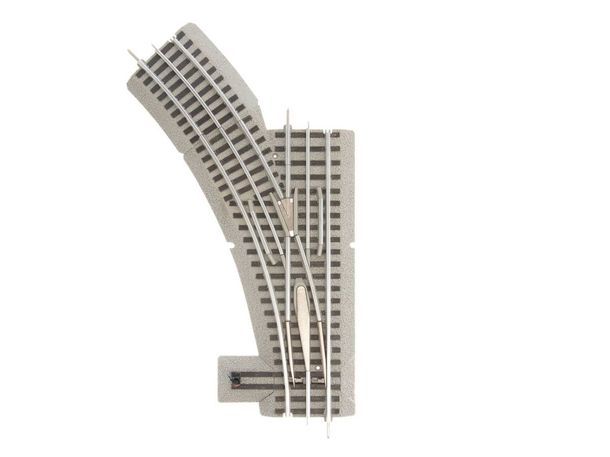 Abstract beige and gray curved architectural model with grid-like windows