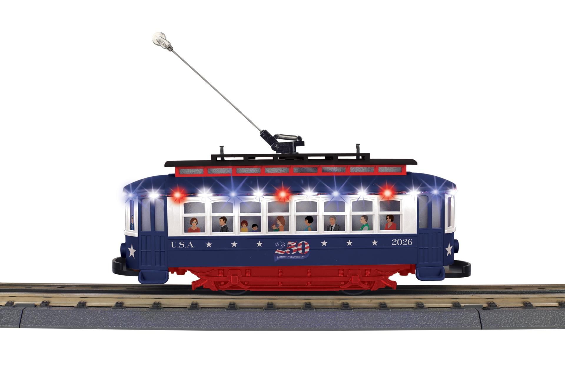 30-5272 Semiquincentennial Bump-N-Go Trolley w/LED Lights