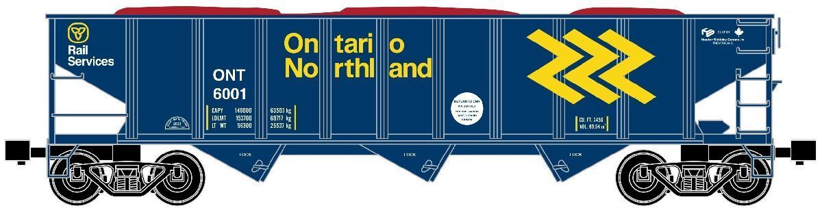 RMT6629905 Ontario Northland 3-Bay Hopper