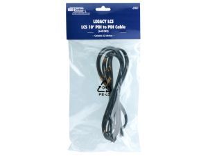 Clear plastic pouch with two black USB to PS/2 cables on a blue-labeled package