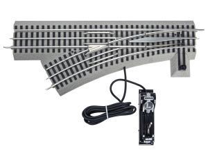Model train track switch with wired control switcher