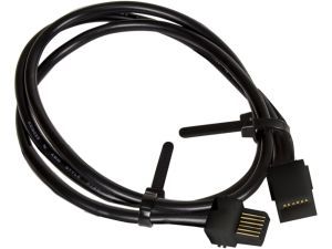 Black coiled cable with USB connectors and two small probe tips