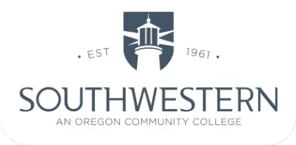 Logo for Southwestern Oregon Community College, featuring a lighthouse emblem.