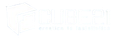Faint logo with a simple house outline and small text on a white background